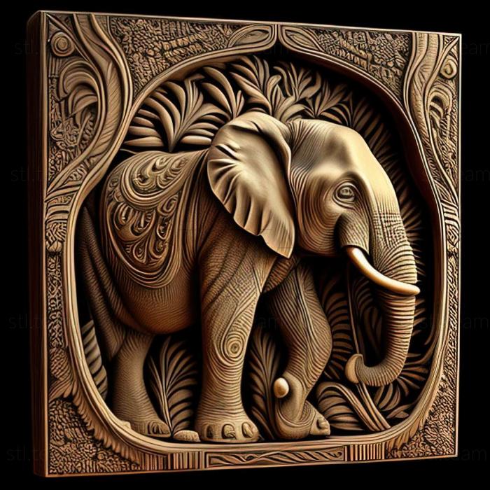 3D модель Відома тварина слониха Мері (STL)